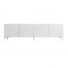 Manhattan Comfort Mid-Century Modern Bogardus 70.86 TV Stand with 4 Shelves White Front
