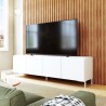 Manhattan Comfort Mid-Century Modern Bogardus TV Stand with 4 Shelves White
