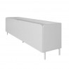 Manhattan Comfort Mid-Century Modern Bogardus 70.86 TV Stand with 4 Shelves White Side