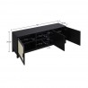 Manhattan Comfort Sheridan 62.99 Modern Cane TV Stand In Black Size