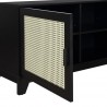 Manhattan Comfort Sheridan 62.99 Modern Cane TV Stand In Black Close View