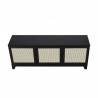 Manhattan Comfort Sheridan 62.99 Modern Cane TV Stand In Black Top