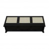 Manhattan Comfort Sheridan 62.99 Modern Cane TV Stand In Black Bottom