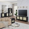 Manhattan Comfort Sheridan Modern Cane In Black Room View