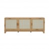 Manhattan Comfort Sheridan 62.99 Modern Cane TV Stand In Nature Front
