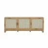 Manhattan Comfort Sheridan 62.99 Modern Cane TV Stand In Nature Front - Manhattan Comfort Sheridan 62.99 Modern Cane TV Stand In Nature Front