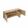 Manhattan Comfort Sheridan 62.99 Modern Cane TV Stand In Nature Open