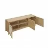 Manhattan Comfort Sheridan 62.99 Modern Cane TV Stand In Nature Open - Manhattan Comfort Sheridan 62.99 Modern Cane TV Stand In Nature Open