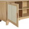 Manhattan Comfort Sheridan 62.99 Modern Cane TV Stand In Nature Close View