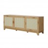 Manhattan Comfort Sheridan 62.99 Modern Cane TV Stand In Nature Left Angle