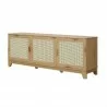 Manhattan Comfort Sheridan 62.99 Modern Cane TV Stand In Nature Left Angle - Manhattan Comfort Sheridan 62.99 Modern Cane TV Stand In Nature Left Angle