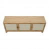 Manhattan Comfort Sheridan 62.99 Modern Cane TV Stand In Nature Top Angle