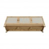Manhattan Comfort Sheridan 62.99 Modern Cane TV Stand In Nature Bottom