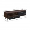 Manhattan Comfort Duane 59.25 Modern Ribbed TV Stand in Dark Brown And Black Size