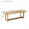 Anderson Teak Smyrna Dining Table Side- dimension - Anderson Teak Smyrna Dining Table Side- dimension