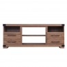 Manhattan Comfort Richmond 60" TV Stand with 2 Drawers and 4 Shelves in Brown Front