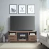 Manhattan Comfort Richmond 60" TV Stand with 2 Drawers and 4 Shelves in Brown - Manhattan Comfort Richmond 60" TV Stand with 2 Drawers and 4 Shelves in Brown