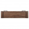 Manhattan Comfort Richmond 60" TV Stand with 2 Drawers and 4 Shelves in Brown Bottom