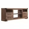 Manhattan Comfort Richmond 60" TV Stand with 2 Drawers and 4 Shelves in Brown - Manhattan Comfort Richmond 60" TV Stand with 2 Drawers and 4 Shelves in Brown