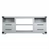 Manhattan Comfort Richmond 60" TV Stand with 2 Drawers and 4 Shelves in Grey - Manhattan Comfort Richmond 60" TV Stand with 2 Drawers and 4 Shelves in Grey