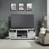 Manhattan Comfort Richmond 60" TV Stand with 2 Drawers and 4 Shelves in Grey - Manhattan Comfort Richmond 60" TV Stand with 2 Drawers and 4 Shelves in Grey