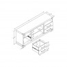 Manhattan Comfort Richmond 60" TV Stand with 2 Drawers and 4 Shelves 