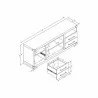 Manhattan Comfort Richmond 60" TV Stand with 2 Drawers and 4 Shelves  - Manhattan Comfort Richmond 60" TV Stand with 2 Drawers and 4 Shelves 