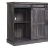 Manhattan Comfort Myrtle 60" TV Stand with 2 Sliding Doors in Heavy Brown Open