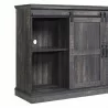 Manhattan Comfort Myrtle 60" TV Stand with 2 Sliding Doors in Heavy Brown Open - Manhattan Comfort Myrtle 60" TV Stand with 2 Sliding Doors in Heavy Brown Open
