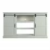 Manhattan Comfort Myrtle 60" TV Stand with 2 Sliding Doors in Cream Oak Front - Manhattan Comfort Myrtle 60" TV Stand with 2 Sliding Doors in Cream Oak Front