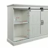 Manhattan Comfort Myrtle 60" TV Stand with 2 Sliding Doors in Cream Oak - Manhattan Comfort Myrtle 60" TV Stand with 2 Sliding Doors in Cream Oak
