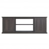 Manhattan Comfort Franklin 60" TV Stand with 2 Doors and Open Shelves in Heavy Brown