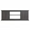 Manhattan Comfort Franklin 60" TV Stand with 2 Doors and Open Shelves in Heavy Brown - Manhattan Comfort Franklin 60" TV Stand with 2 Doors and Open Shelves in Heavy Brown