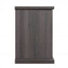 Manhattan Comfort Franklin 60" TV Stand with 2 Doors and Open Shelves in Heavy Brown Side