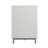Manhattan Comfort Brighton 60" TV Stand with Glass Shelves and Media Wire Management in Beige Side