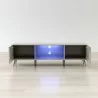 Anderson Teak Altus 59" TV Stand - Front and Opened - Anderson Teak Altus 59" TV Stand - Front and Opened