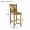 4 Avalon Bar Chairs dimension - 4 Avalon Bar Chairs dimension