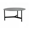 Cane-Line Twist Coffee Table, Large HPL, Dark grey structure - Cane-Line Twist Coffee Table, Large HPL, Dark grey structure