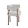 Sunpan Mae Dining Armchair - Ernst Sandstone / Ernst Silverstone - Side Angle