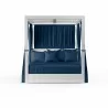 Newport Resort King Daybed in Spectrum Indigo, No Welt - Front Angle - Newport Resort King Daybed in Spectrum Indigo, No Welt - Front Angle