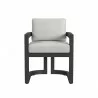 Sunset West Malibu Dining Chair in Cast Silver, No Welt Front - Sunset West Malibu Dining Chair in Cast Silver, No Welt Front