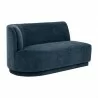 Sunpan Jaclyn Modular Left Armchair in Danny Dusty Blue - Front Side Angle - Sunpan Jaclyn Modular Left Armchair in Danny Dusty Blue - Front Side Angle