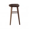 Sunpan Dominic Counter Stool in Walnut - Side Angle