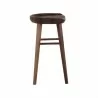 Sunpan Dominic Counter Stool in Walnut - Side Angle - Sunpan Dominic Counter Stool in Walnut - Side Angle