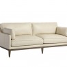 Sunpan Mackenzie Sofa - Astoria Cream Leather - Front Side Angle