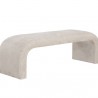 Sunpan Nahara Bench Bergen Taupe  - Front Side Angle