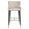 Sunpan Gianni Barstool - Dillon Cream-Dillon Thunder - Front Angle