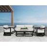 Sunset West Malibu Club Chair in Cast Silver, No Welt