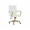 Sunpan Kleo Office Chair in Snow - Front Side Angle - Sunpan Kleo Office Chair in Snow - Front Side Angle