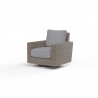 Coronado Swivel Rocker in Canvas Granite w/ Self Welt - Front Side Angle
